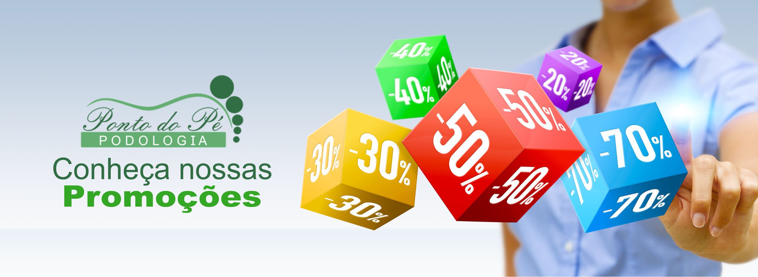 Banner de apresentação de Podologia promoções