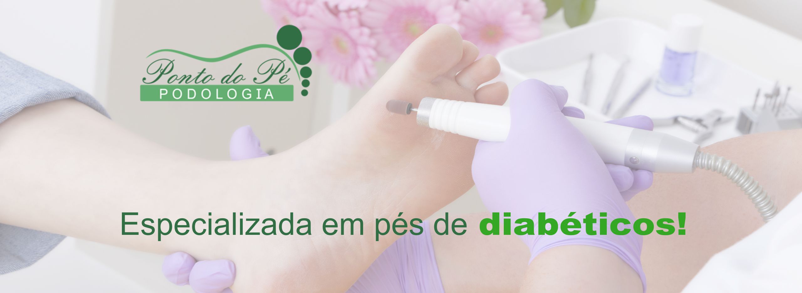Banner de apresentação de Podologia Pés Saúde e Bem Estar